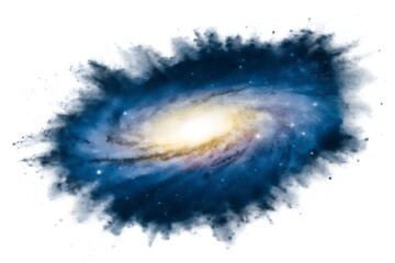 Fototapeta premium Stunning Watercolor Galaxy – Cosmic Spiral Nebula in Abstract Space Art