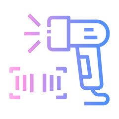 barcode scan Line Gradient Icon
