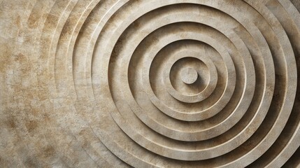 Abstract concentric circles textured stone design