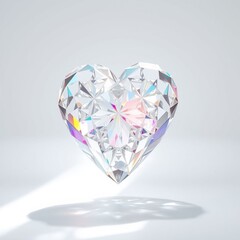 Un corazón cristalino claro y brillante.