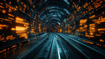 Fototapeta premium Vibrant digital screens creating a dynamic multimedia streaming wall representing connectivity and data flow with modern minimalism and a bright tone blurred background and empty caption space