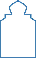 Mosque Window and Dome Line Art Designs