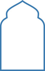 Mosque Window and Dome Line Art Designs