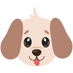 Cute little puppy dog vector cartoon illustration