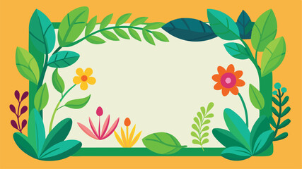 frame with flowers.