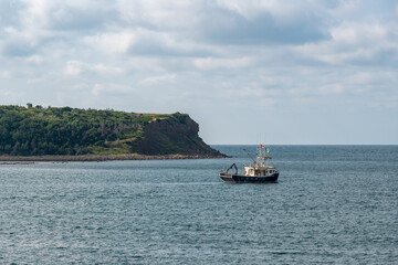 Fishing boat out at sea