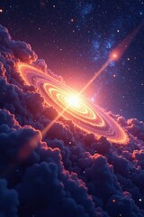 Celestial starburst with curves , radiant, celestial