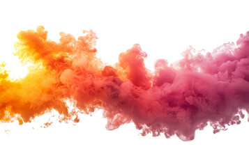 Fototapeta premium Colorful Smoke Cloud on Transparent Background