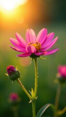Close-up of a wildflower blooming in the sun , nature, bloom