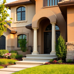 Luxury Home Exterior: Elegant Architecture and Landscaping