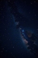 Dark starry night sky with twinkling stars on black background, sky, nebulae