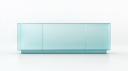 Modern glass cabinet, studio shot, minimalist background, home decor