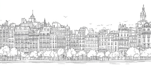 sketch of a city