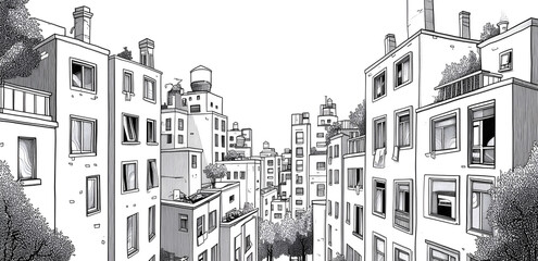 Fototapeta premium sketch of a city