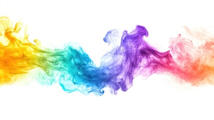 Obraz premium Rainbow smoke swirls studio backdrop design
