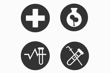 Obraz premium Medical and scientific research icons set
