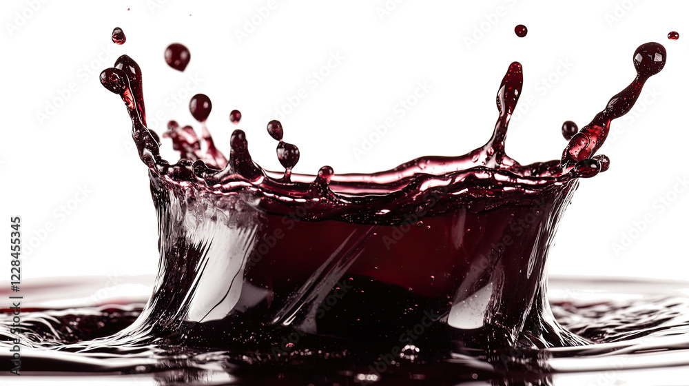 Poster berry juice splashes create dynamic patterns in air generative ai
