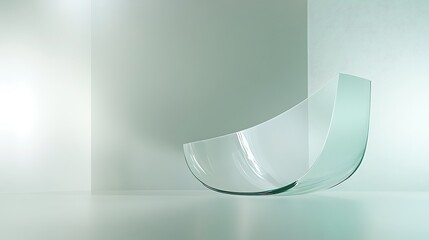 Abstract Glass Sculpture Modern Design Minimalist Art