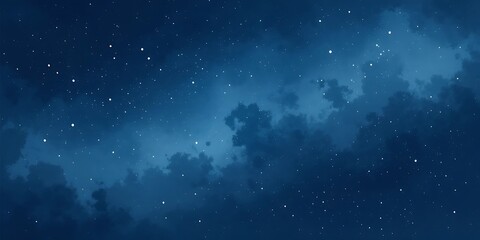 Obraz premium Night Sky Clouds And Distant Starscape