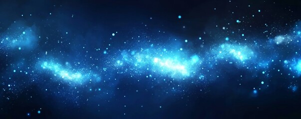 Glowing nebula swirls in deep space, cosmic background, digital art
