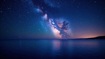 Infinite expanse of starry night sky with sparkling lights, night sky, space