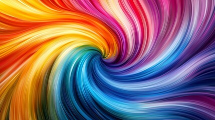 Obraz premium Abstract digital artwork of swirling vibrant colors forming content strategy diagrams, AI-generated symbols and glowing icons, dynamic motion effects, Psychedelic Tech Art