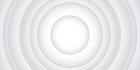 Abstract shine silver cylinder pedestal podium. Sci-fi white empty room concept with semi circle glowing neon lighting. Vector rendering 3d shape, Product display presentation.