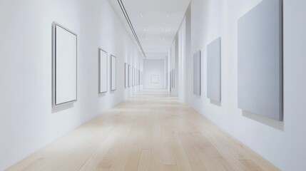Serene Minimalist Art Gallery Corridor