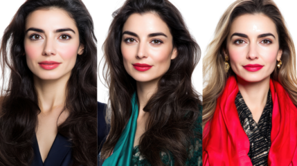 Diverse Businesswomen Portraits in Vibrant Style Generative AI