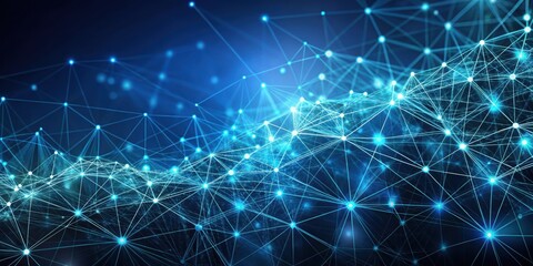 Obraz premium Abstract background with interconnected technology particles in a mesh pattern, technology, abstract, particles, mesh