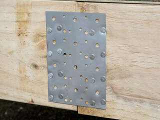 Metal Nail Plate Reinforcing Wooden Joint