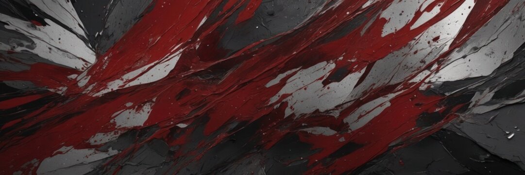 Abstract Red Grey Black Impasto Painting Texture