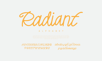 Radiant font Calligraphy Logotype Script Brush Font Type Font lettering handwritten