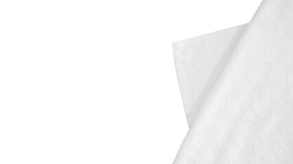 white towel folds copy space background