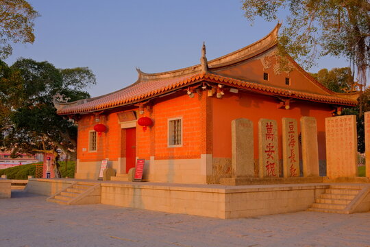 The landscape of Luoyang Bridge in Quanzhou, China in the morning.