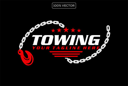 towing car logo template Crane Service. vector template