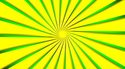 Fototapeta premium Floral shape abstract background | Sun shining ray modern vector background with shadow and line for multi usage | New minimal background with green, yellow colour for banner, blog, decorative usage