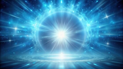 Ethereal portal with soft luminescent rays emanating from its center, cosmic, light blue,  cosmic, light blue, heavenly gateway