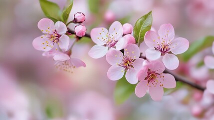 Obraz premium The vibrant colors and sweet scent of blooming flowers in spring, feeling of hope and rebirth, pastel colors, soft focus.