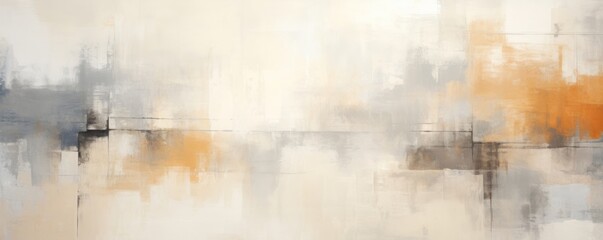 Abstract Watercolor background, wallpaper,Minimalist Boho style, shades of beige, cream, soft brown, linen texture,copy space
