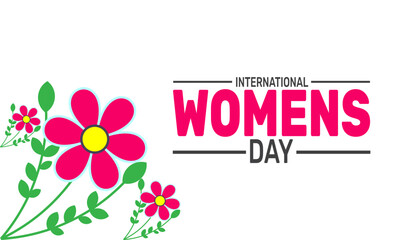 International Women's Day is Celebrated in March. This holiday-themed design is perfect for backgrounds, banners, greeting cards, posters with text inscription, Classic social media posts.