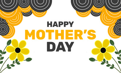 Obraz premium Happy mother's day Celebrated in March. This holiday-themed design is perfect for backgrounds, banners, greeting cards, posters with text inscription, Classic social media posts.