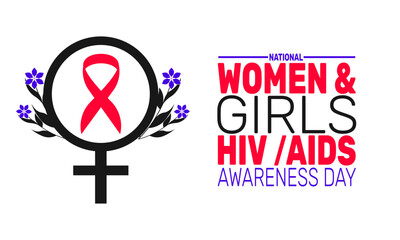 March is National Women and Girls HIV and AIDS Awareness Day. This holiday-themed design is perfect for backgrounds, banners, greeting cards, posters with text inscription, Classic social media posts.