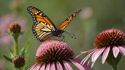 Obraz premium butterfly on flower