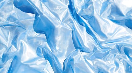 Obraz premium Draped Light Blue Silk Fabric Texture Background