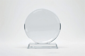 둥근 시상식 트로피 상패 목업