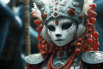 humanization of cat, cat woman, cat person filigree, ,.Generative AI