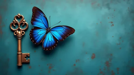 vintage butterfly on grunge background