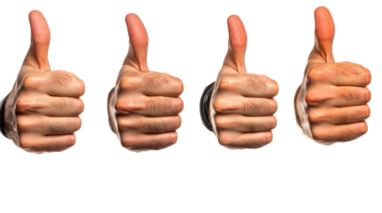 Hands Showing Thumbs up Gesture Indicating Approval Generative AI