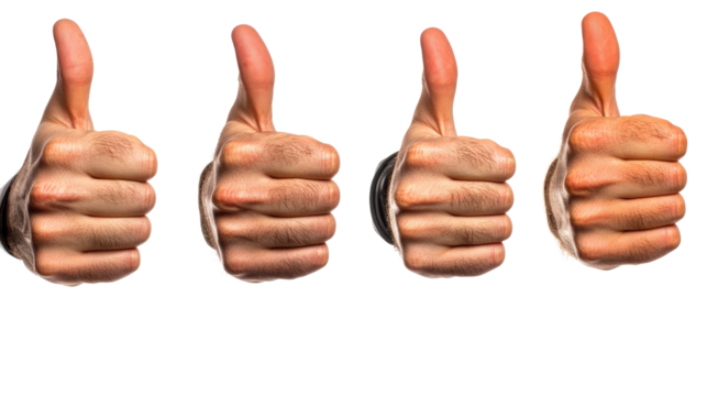 Hands Showing Thumbs up Gesture Indicating Approval Generative AI